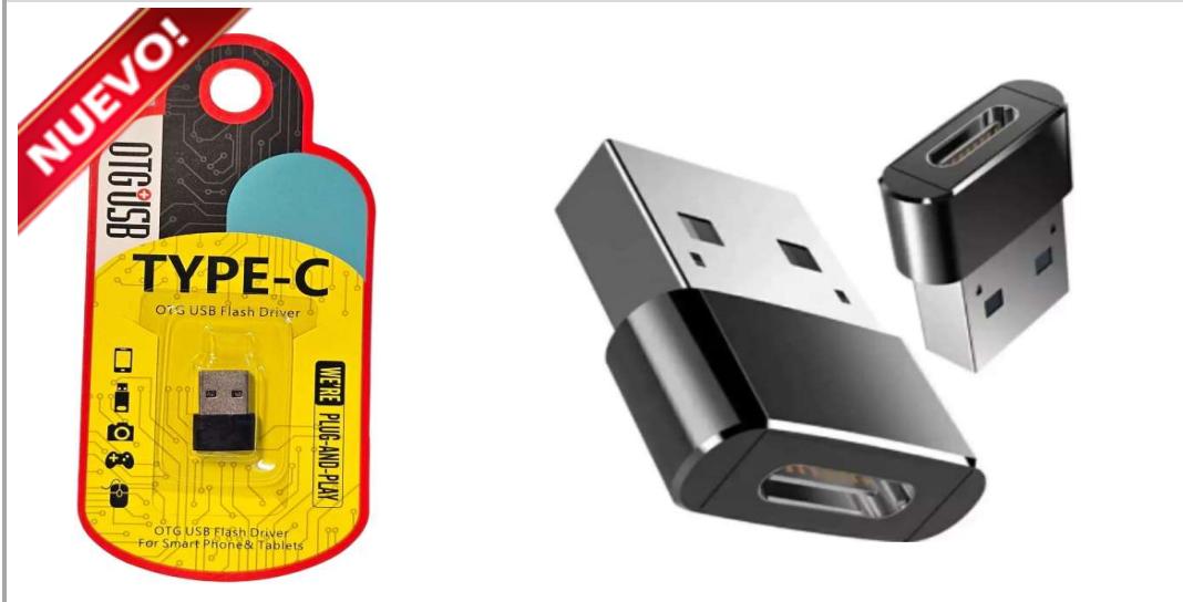 Adaptador USB-C hembra a USB-A macho OTG